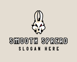 Graffiti Skeleton Gaming Rabbit logo design