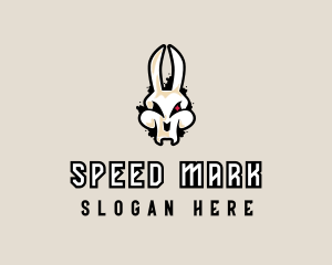 Graffiti Skeleton Gaming Rabbit logo design