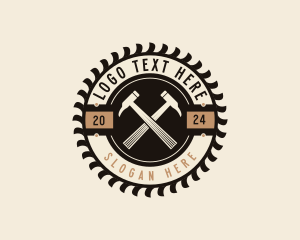 Hammer - Industrial Woodwork Handyman logo design