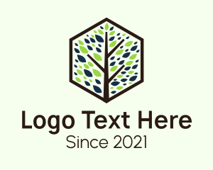 Plant Shop - Green Tree Badge logo design