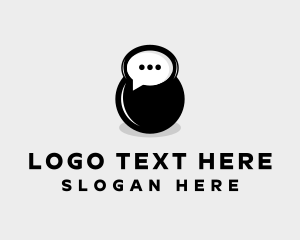 Message - Speech Bubble Chat logo design