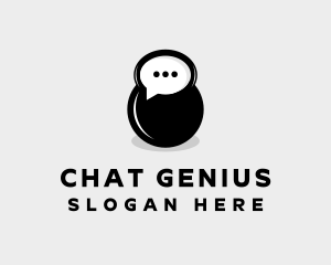 Speech Bubble Chat logo design