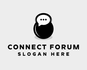 Forum - Speech Bubble Chat logo design