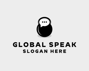 Translation - Speech Bubble Chat logo design