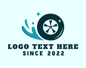 Tire Shop - Water Car Wash Wheel logo design
