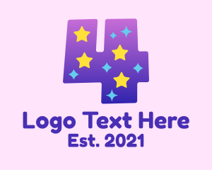 Learning Center - Colorful Starry Four logo design