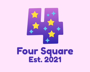 Four - Colorful Starry Four logo design