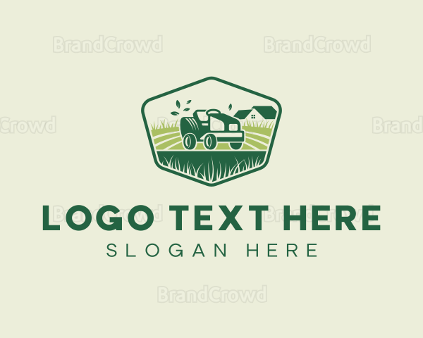 Tractor Yard Lawn Mower Logo