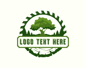 Lumber - Sawmill Lumberjack Woodwork logo design
