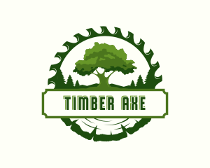 Sawmill Lumberjack Woodwork logo design