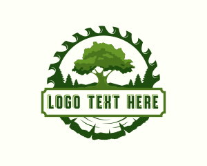 Sawmill Lumberjack Woodwork Logo