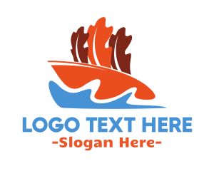 Ark - Leaf Boat Sailing logo design