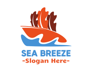 Sailing - Leaf Boat Sailing logo design