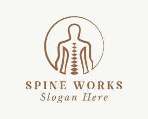 Human Body Spine  logo design