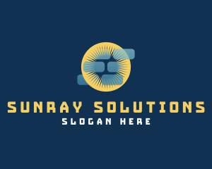 Sunray - Sun Solar Panels logo design