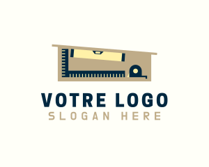 Tape Measure - Home Builder Construction Tools logo design