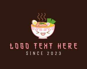 Food Vlog - Ramen Noodles Bowl logo design