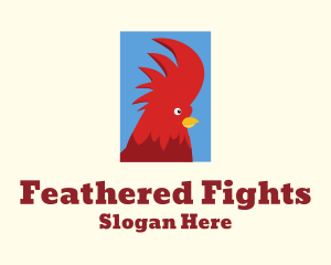 Red Rooster Comb logo design