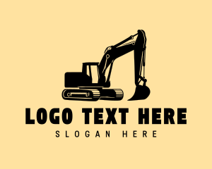Heavy Machinery - Digging Excavation Machinery logo design