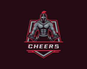 Dumbbell - Gladiator Gym Fitness logo design
