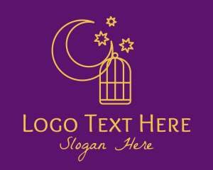 Heavenly Bodies - Mystic Moon Cage logo design