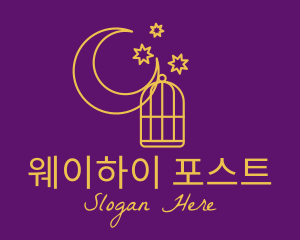 Mystic Moon Cage logo design