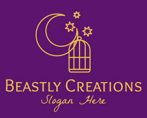 Mystic Moon Cage logo design