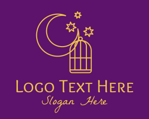Merged - Mystic Moon Cage logo design