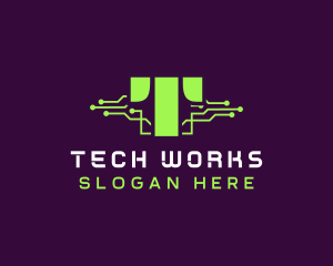 Circuit Network Tech logo design