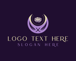 Decor - Mystical Floral Moon logo design