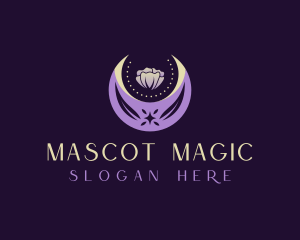 Mystical Floral Moon logo design