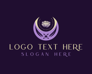 Mystical Floral Moon Logo