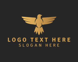 Golden - Gradient Golden Eagle logo design