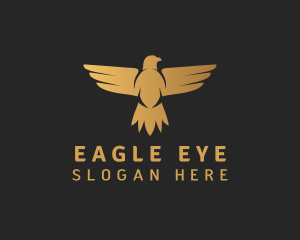 Gradient Golden Eagle logo design