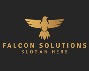 Gradient Golden Eagle logo design