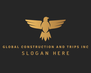 Deluxe - Gradient Golden Eagle logo design