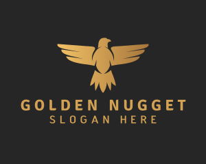 Gradient Golden Eagle logo design