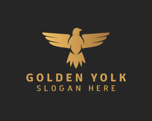 Gradient Golden Eagle logo design