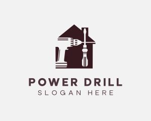 Construction Drill Screwdriver logo design