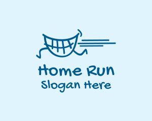 Running Teeth Smile  logo design