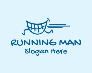 Running Teeth Smile  logo design