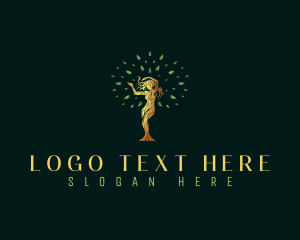 Yogi - Nature Woman Tree logo design