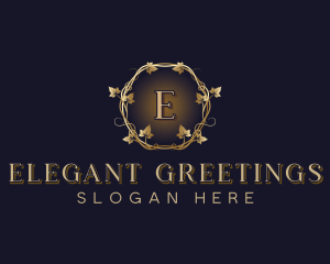 Elegant Leaf Vine logo design