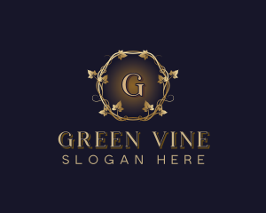 Elegant Leaf Vine logo design