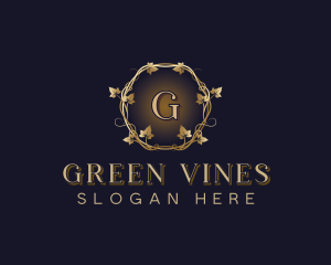 Elegant Leaf Vine logo design