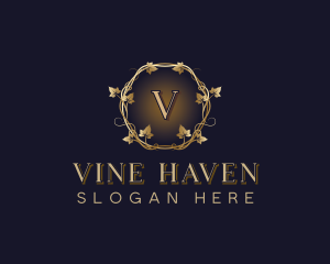 Elegant Leaf Vine logo design