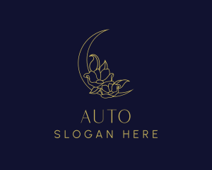 Decorative Moon Flower  Logo