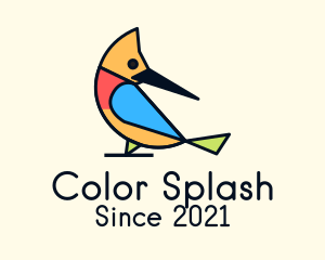 Colorful Woodpecker Bird logo design