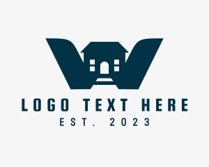 Blue - Real Estate Letter W logo design
