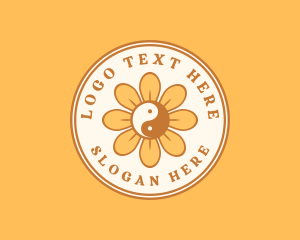 Boutique - Yin Yang Flower logo design